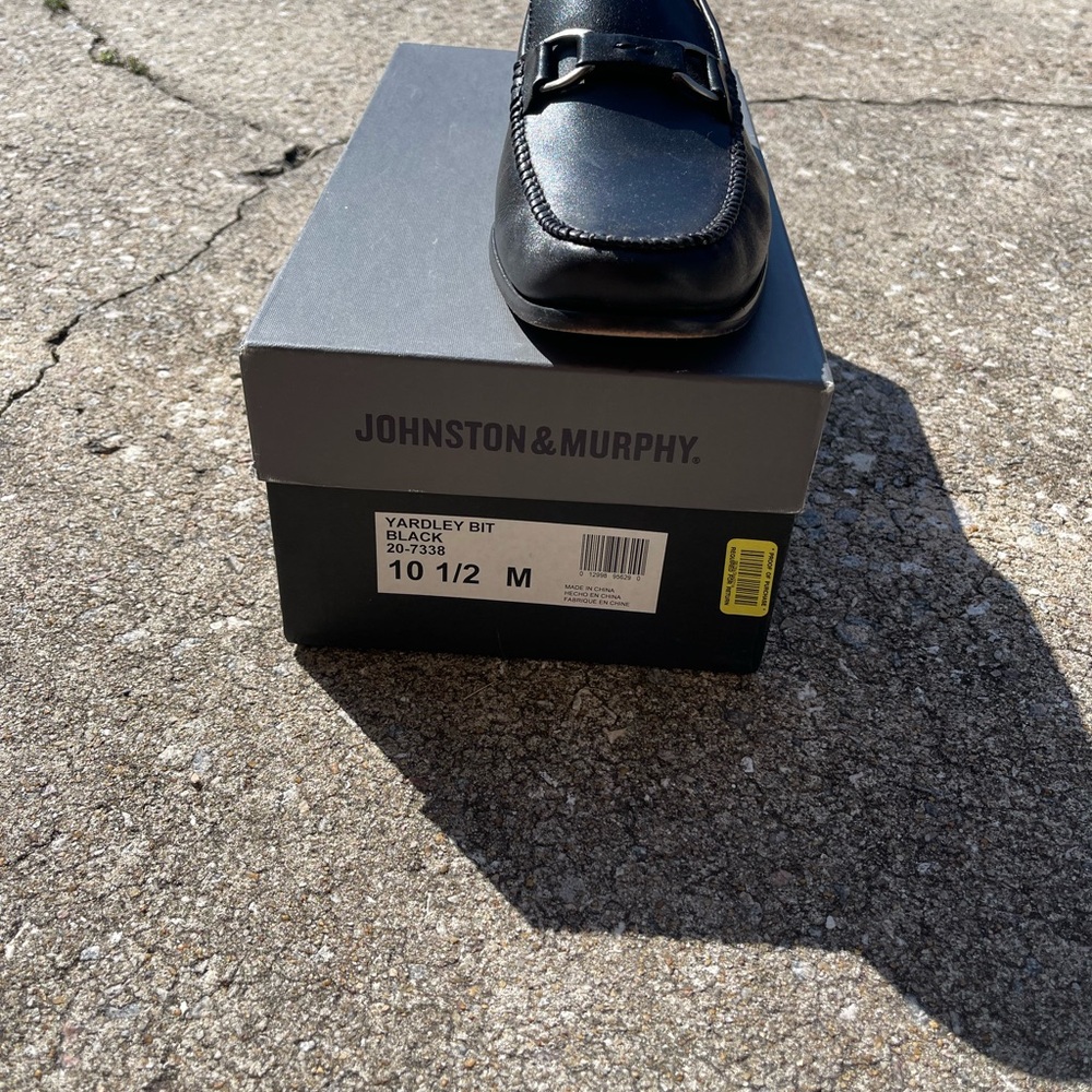 Johnston & Murphy Black Leather Men's Loafers